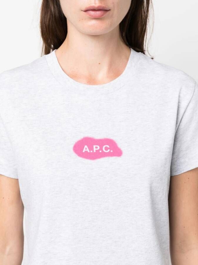A.P.C. Astoria logo-print T-shirt Grijs