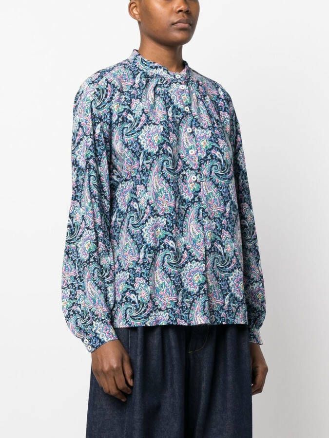 A.P.C. Blouse met paisley-print Blauw