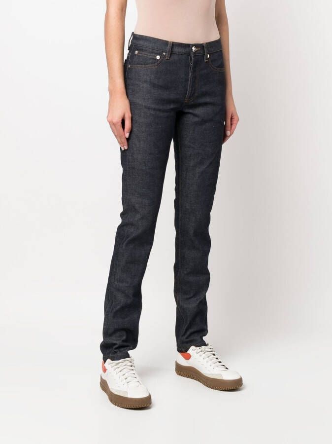 A.P.C. Broek met contrasterend stiksel Blauw