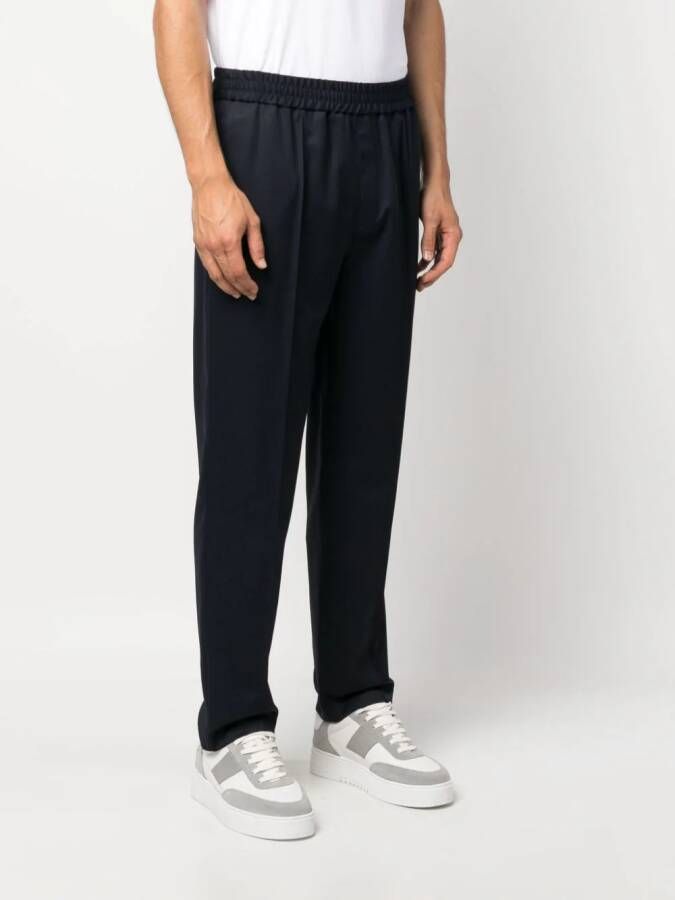 A.P.C. Broek met elastische taille Blauw