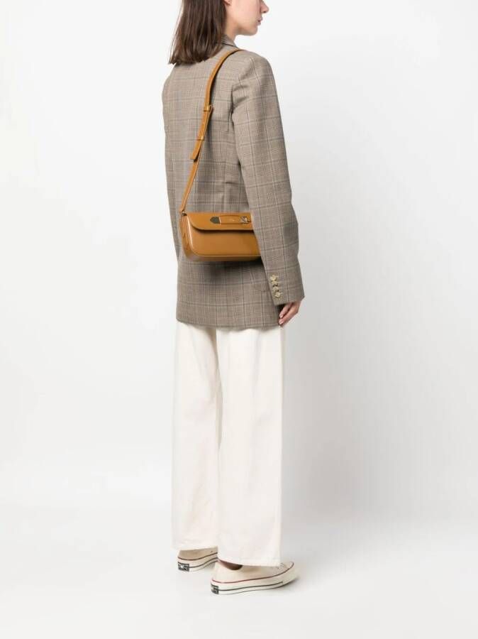 A.P.C. Charlotte leren schoudertas Bruin