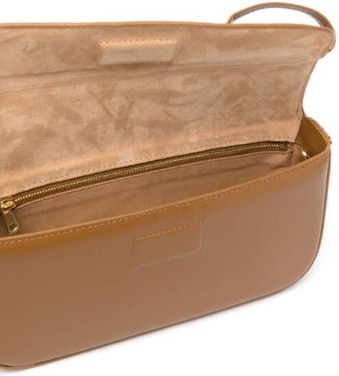 A.P.C. Charlotte leren schoudertas Bruin