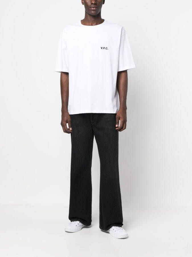 A.P.C. T-shirt met logoprint Wit