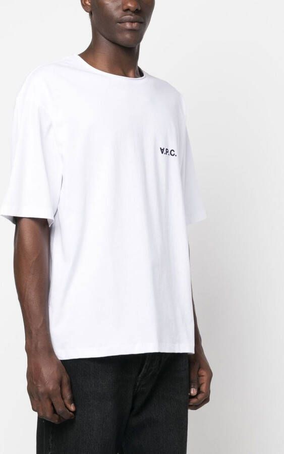 A.P.C. T-shirt met logoprint Wit