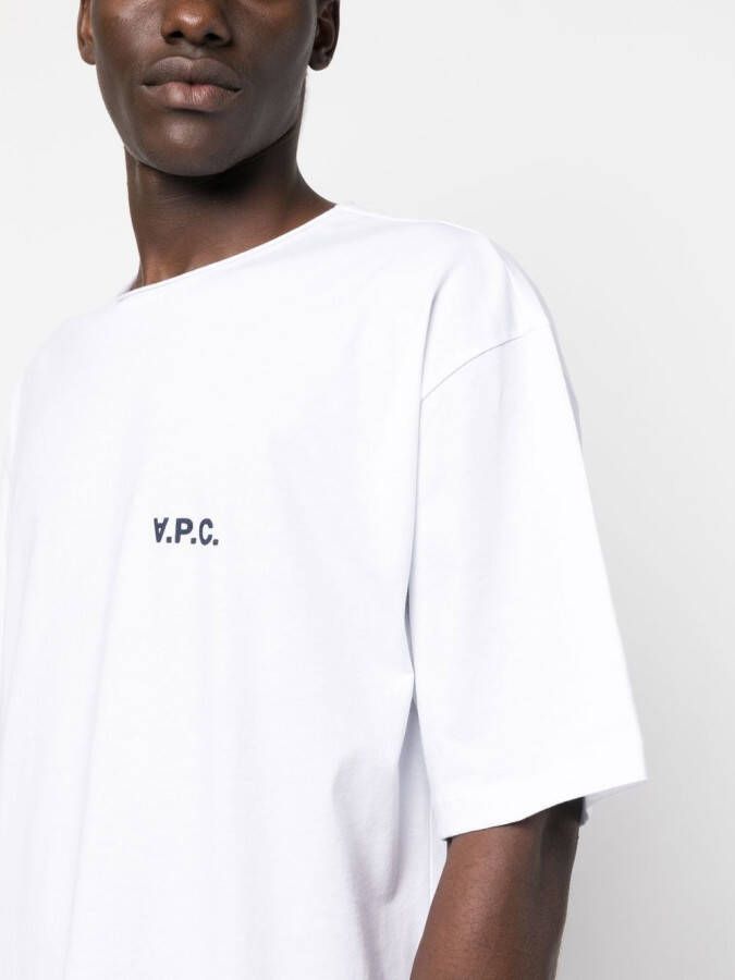 A.P.C. T-shirt met logoprint Wit
