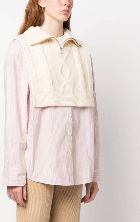 A.P.C. Cropped trui Beige