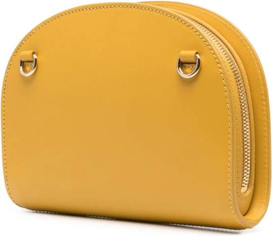 A.P.C. Demi Lune leren crossbodytas Geel