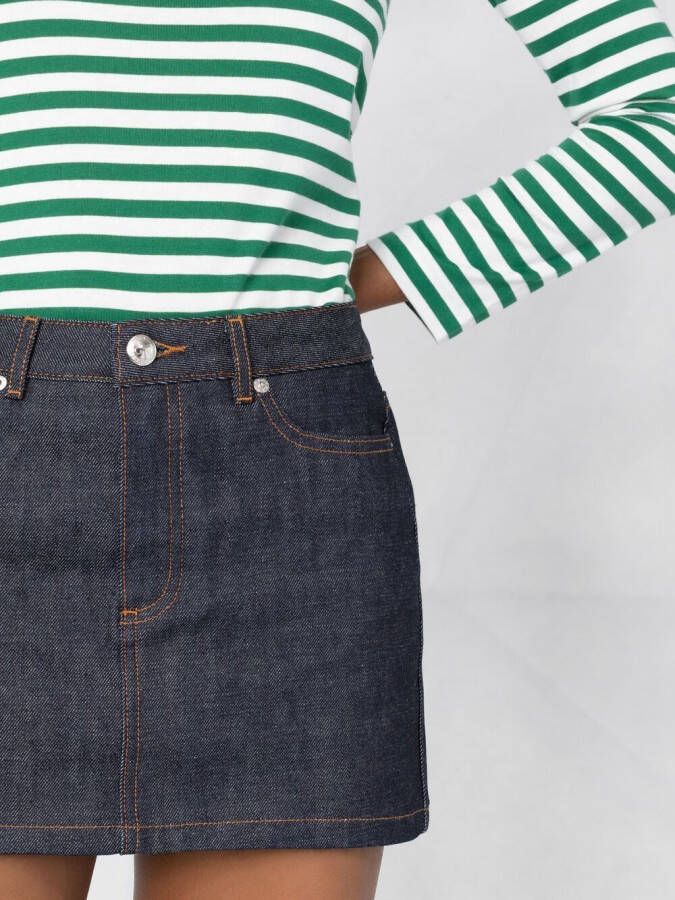 A.P.C. Denim midi-rok Blauw