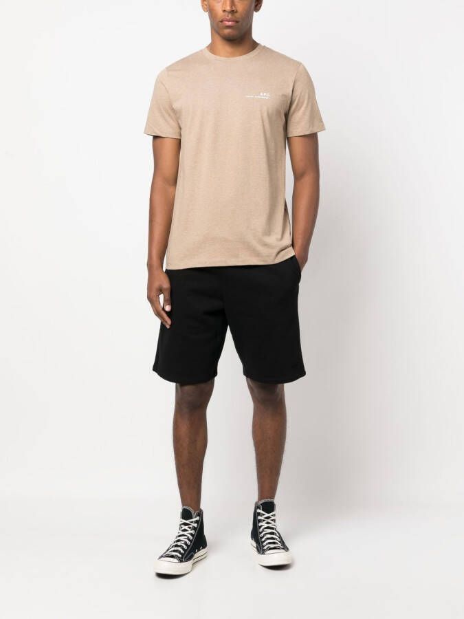 A.P.C. drawstring-waist track shorts Zwart