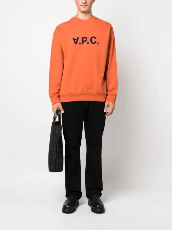 A.P.C. Eliot sweater van biologisch katoen Oranje