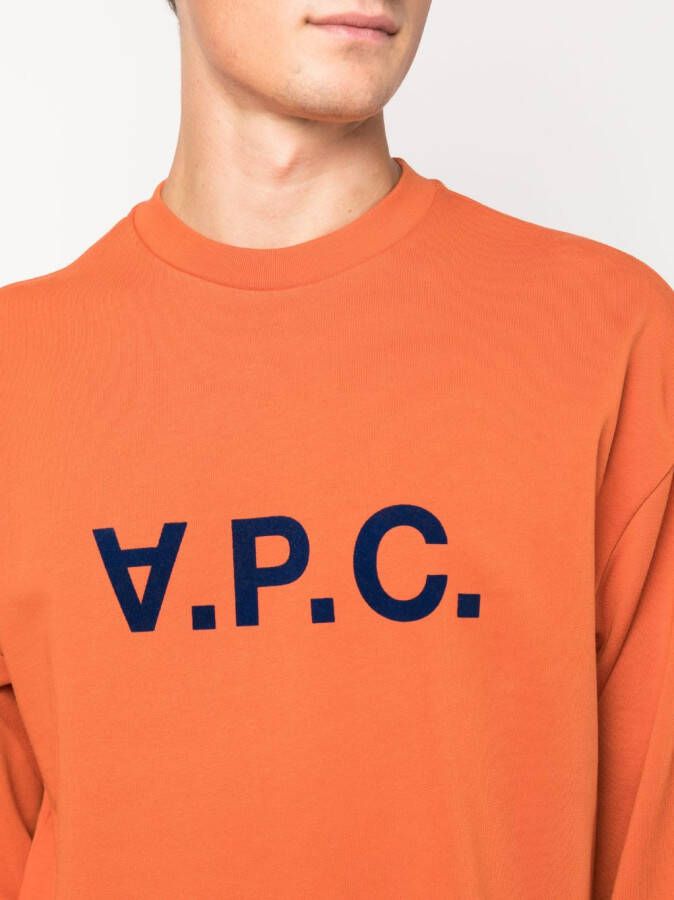 A.P.C. Eliot sweater van biologisch katoen Oranje
