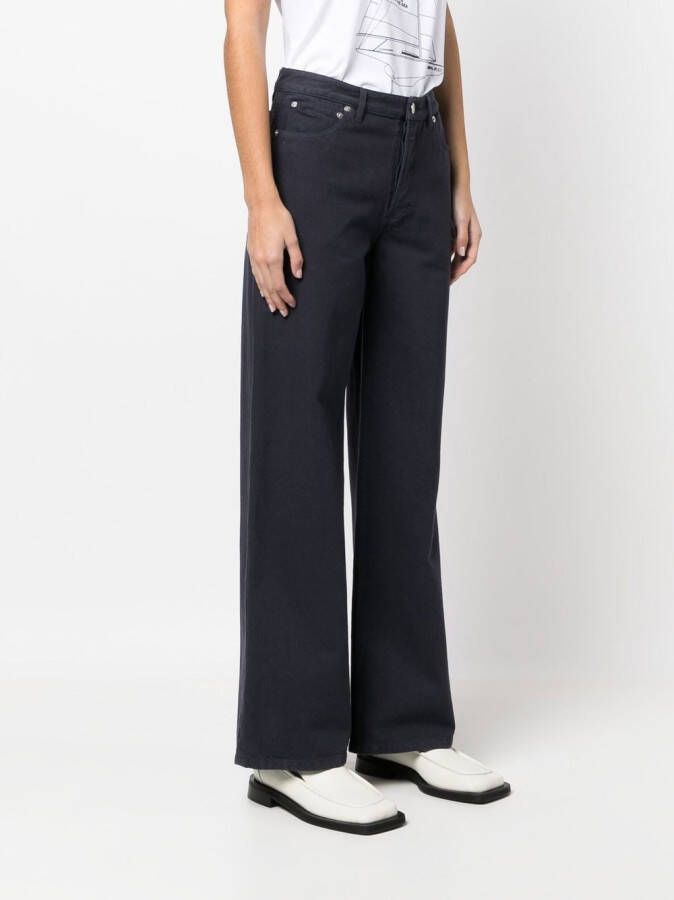 A.P.C. Elizabeth jeans met wijde pijpen Blauw