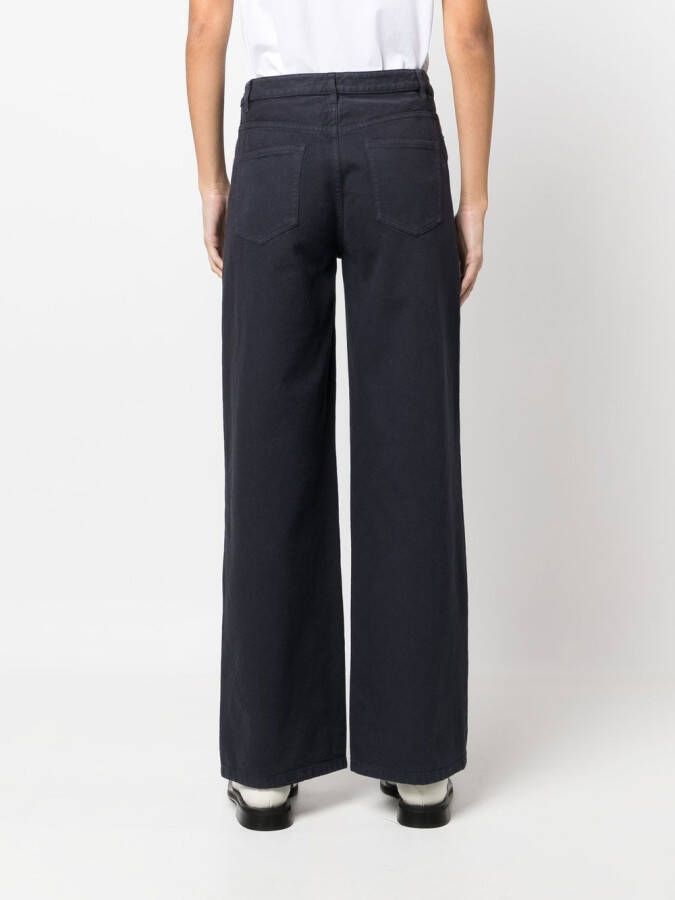 A.P.C. Elizabeth jeans met wijde pijpen Blauw