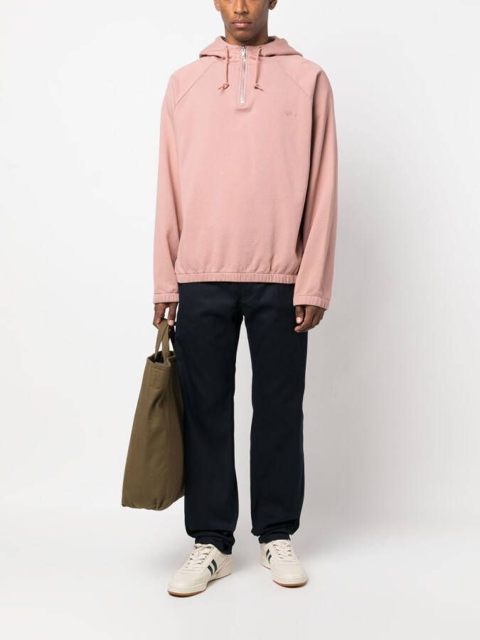 A.P.C. Hoodie met halve rits Roze