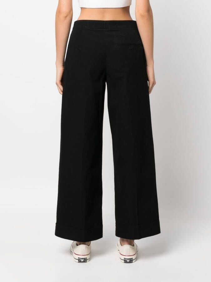 A.P.C. Broek met wijde pijpen Zwart