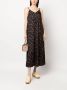 A.P.C. Midi-jurk met bloemenprint Zwart - Thumbnail 2