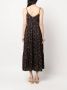 A.P.C. Midi-jurk met bloemenprint Zwart - Thumbnail 4