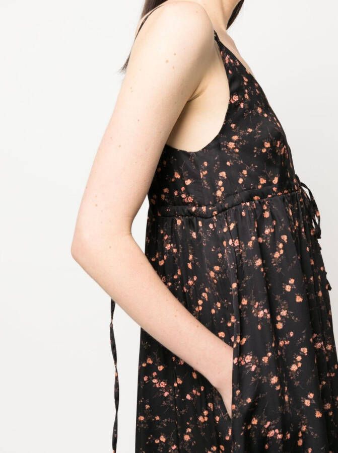 A.P.C. Midi-jurk met bloemenprint Zwart