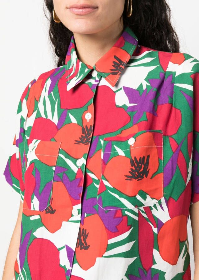 A.P.C. Blouse met bloemenprint Rood