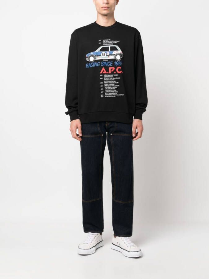 A.P.C. Sweater met print Zwart