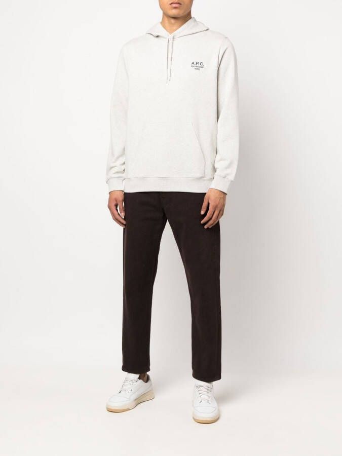 A.P.C. Hoodie met logoprint Beige