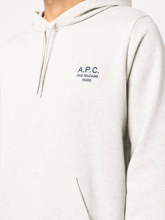 A.P.C. Hoodie met logoprint Beige