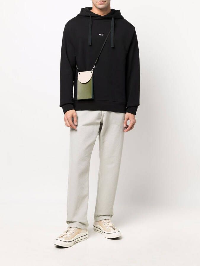 A.P.C. Hoodie met logoprint Zwart