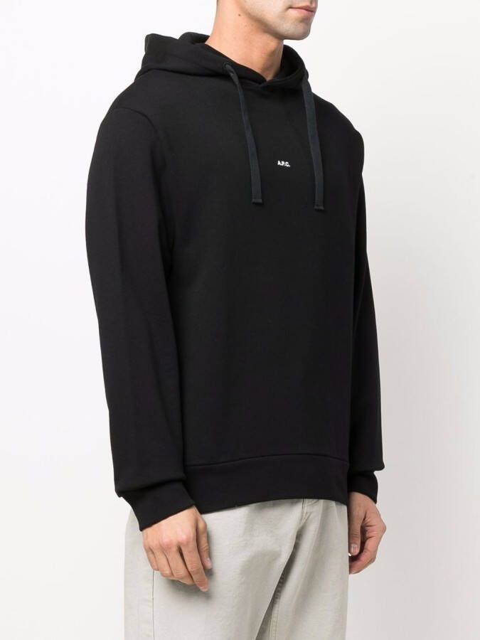 A.P.C. Hoodie met logoprint Zwart