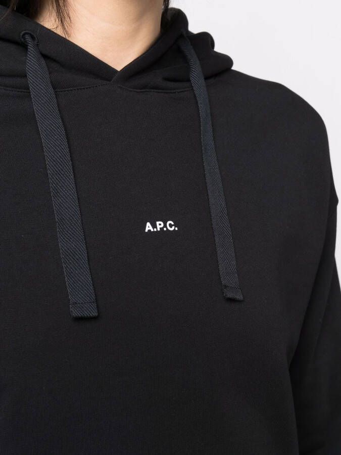 A.P.C. Hoodie met trekkoord Zwart