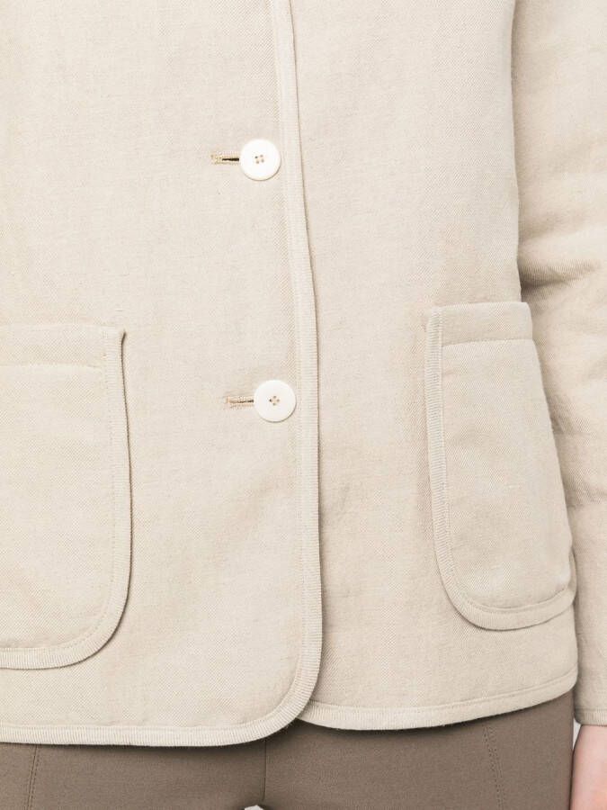 A.P.C. Jack met enkele rij knopen Beige