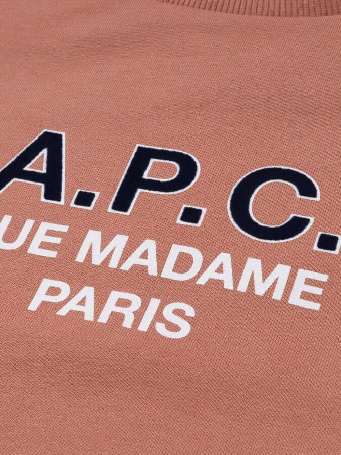 A.P.C. KIDS Katoenen sweater Roze