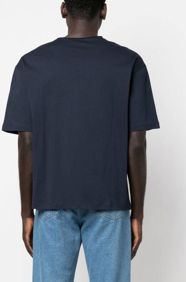 A.P.C. T-shirt met logoprint Blauw