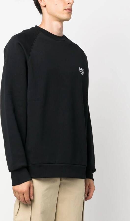 A.P.C. Milton sweater met geborduurd logo Zwart