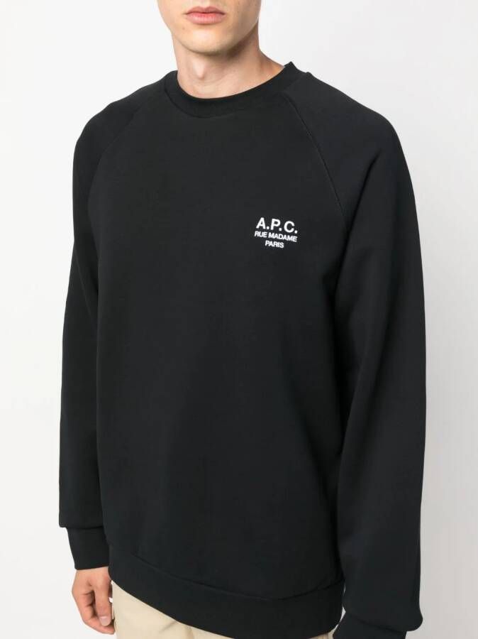 A.P.C. Milton sweater met geborduurd logo Zwart