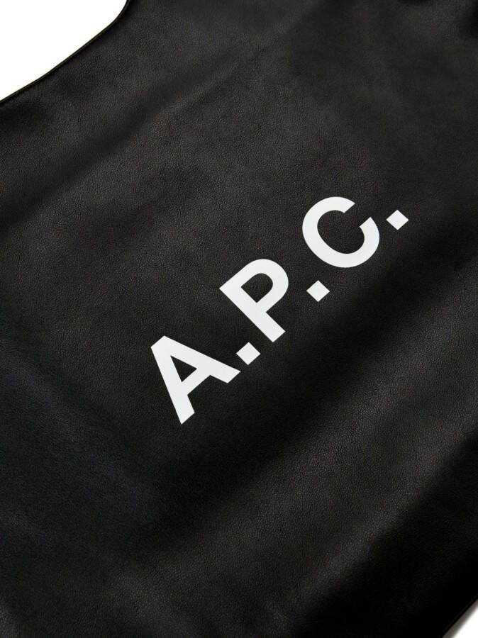 A.P.C. Ninon shopper met logoprint Zwart