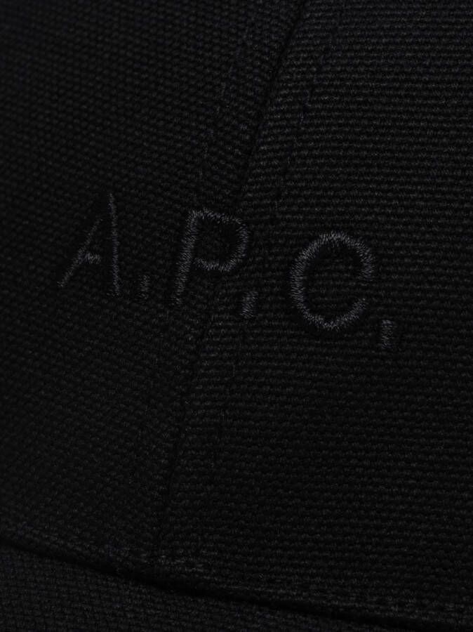 A.P.C. Pet met geborduurd logo Zwart