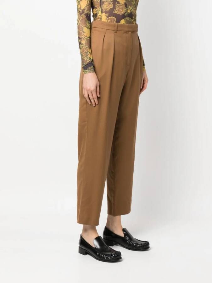A.P.C. Cropped plooibroek Bruin