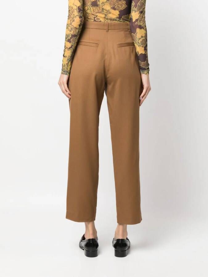 A.P.C. Cropped plooibroek Bruin