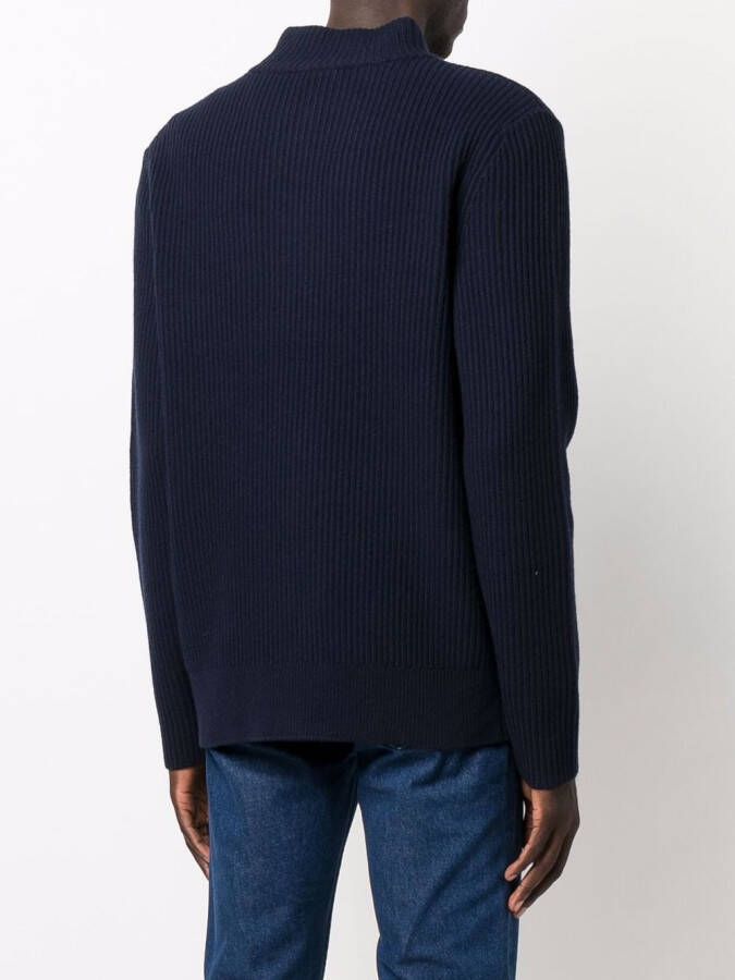 A.P.C. Ribgebreide trui Blauw