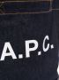 A.P.C. Shopper met logo Blauw - Thumbnail 3