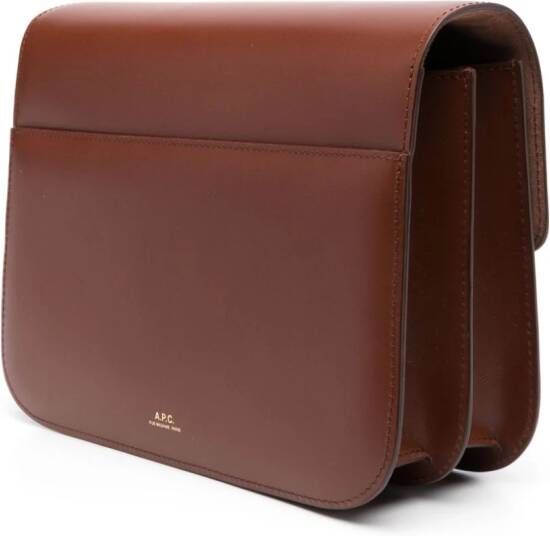 A.P.C. Astra leren schoudertas Bruin