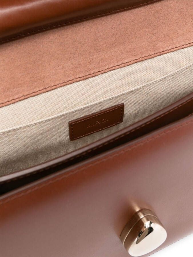A.P.C. Astra leren schoudertas Bruin