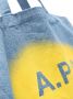 A.P.C. Shopper met logoprint Blauw - Thumbnail 4