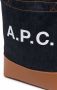 A.P.C. Shopper met logoprint Blauw - Thumbnail 4