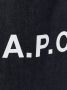 A.P.C. Shopper met logoprint Blauw - Thumbnail 4