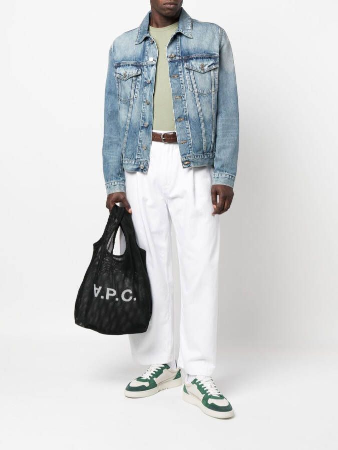 A.P.C. Shopper met logoprint Zwart