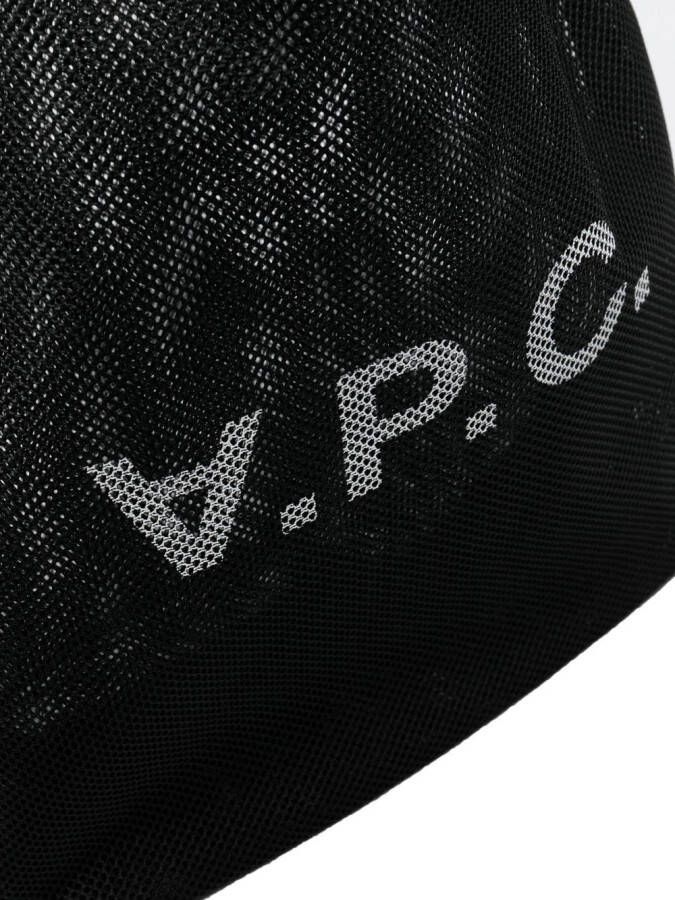 A.P.C. Shopper met logoprint Zwart