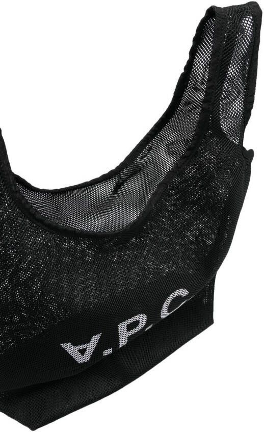 A.P.C. Shopper met logoprint Zwart