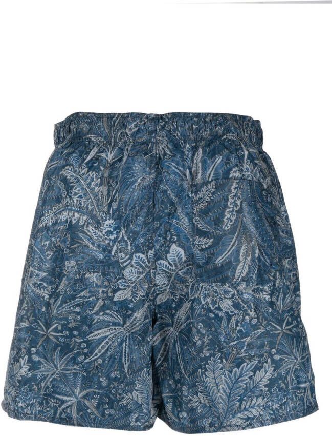 A.P.C. Shorts met elastische tailleband Blauw