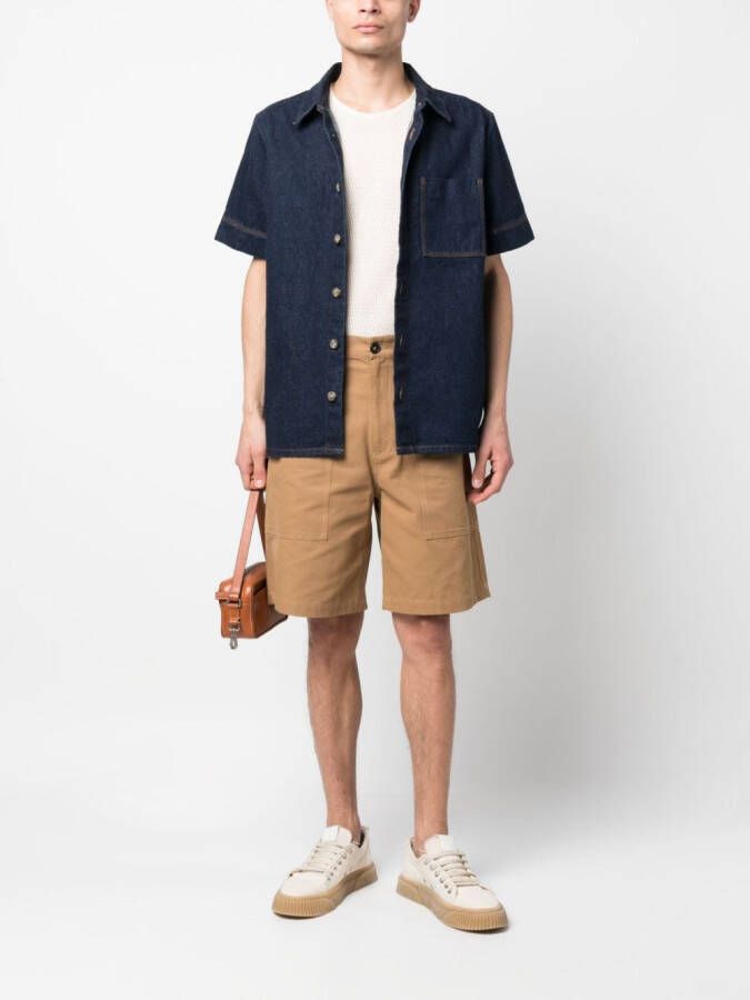 A.P.C. Melbourne katoenen canvas shorts Bruin